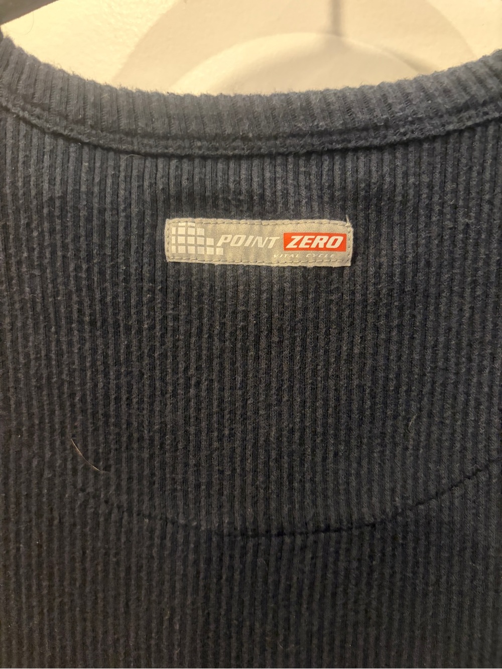 Y2K Point Zero navy Ribbed Tank Top - Picture 5 of 11